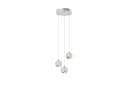 Lucande LED-Pendellampe Hayley Ø 25 cm 3-flg. Chrom Glas Bild 2