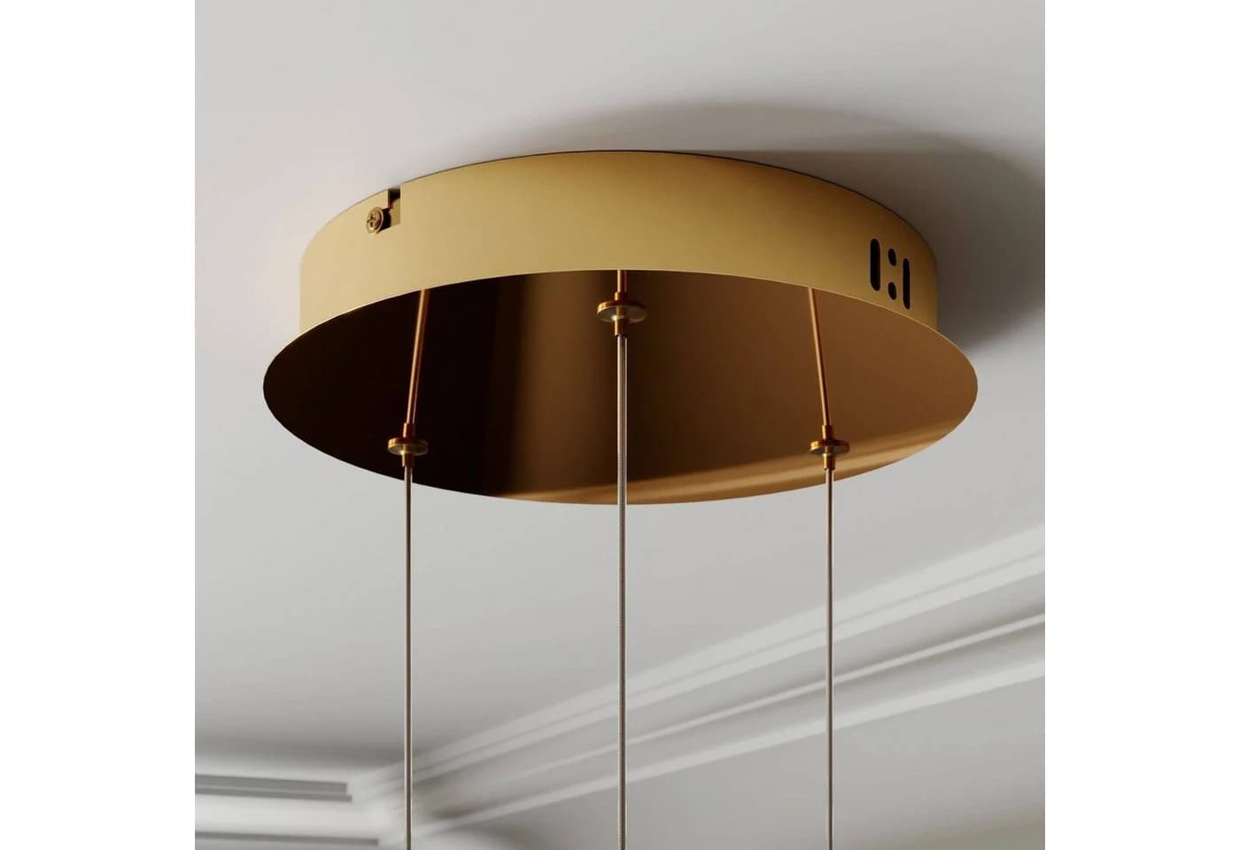 Lucande Hängeleuchte Hayley, 3 x 5 W LED, warmweiß, Glas & Metall - Bild 5