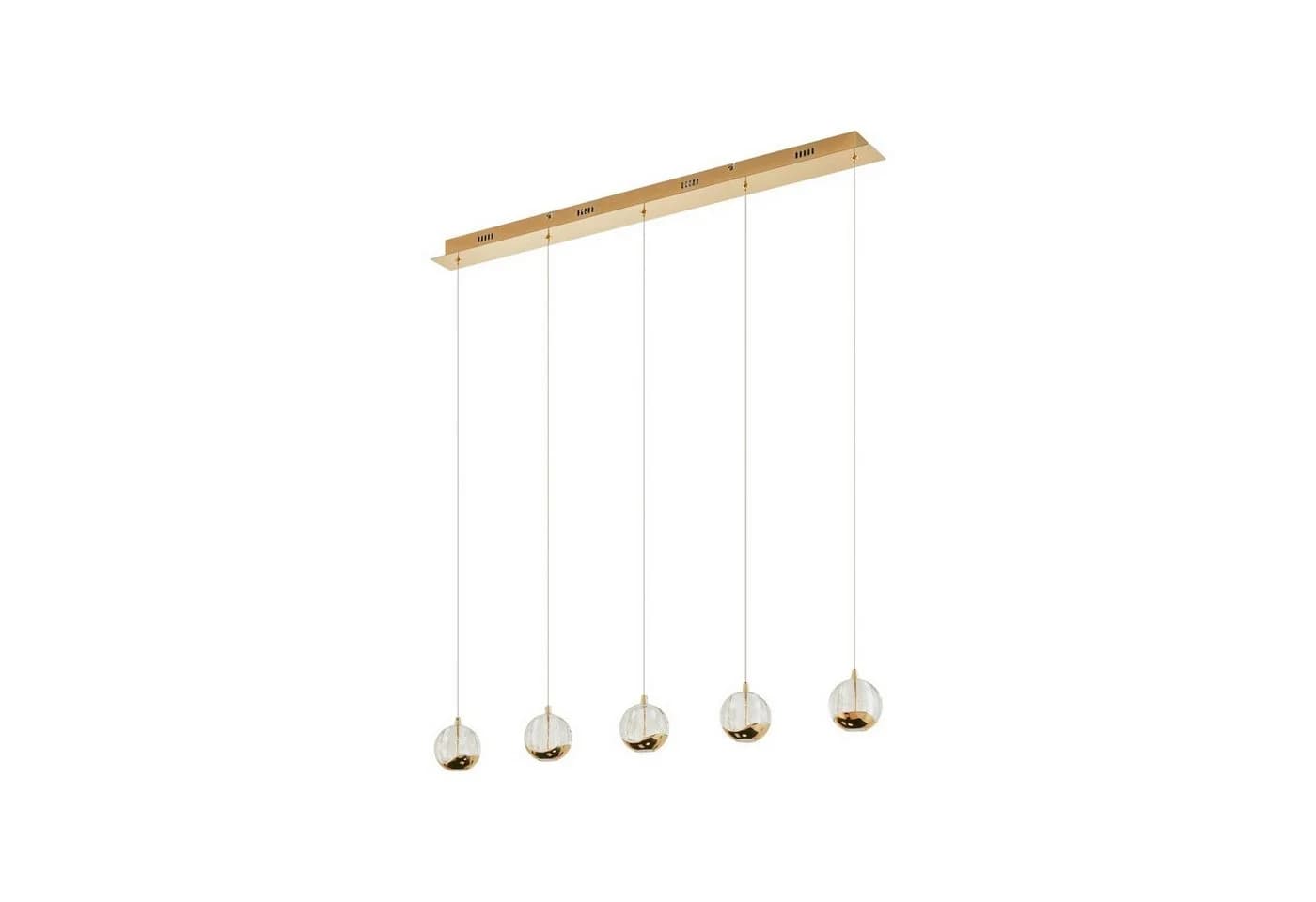 Lucande Hängeleuchte Hayley 5x5W LED warmweiß Glas Metall - Bild 2