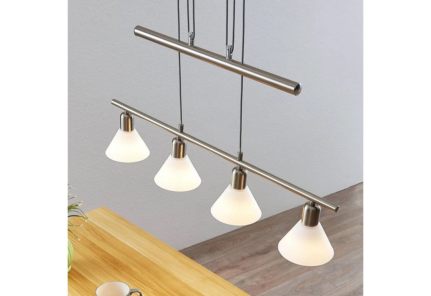 Lindby Hängeleuchte Delira Metall Alu IP20 4x40W