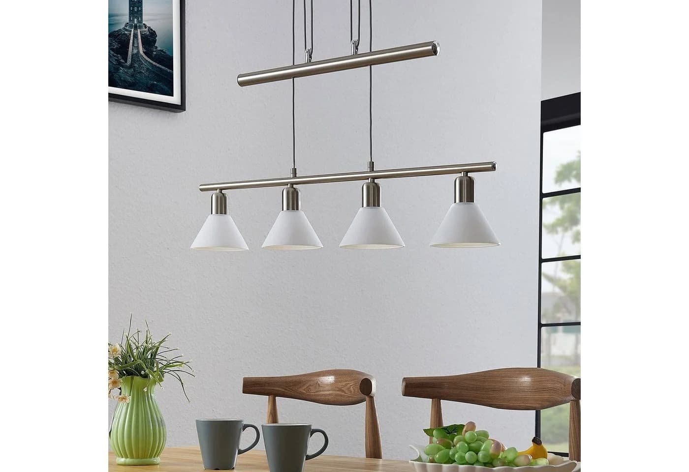 Lindby Hängeleuchte Delira Metall Alu IP20 4x40W - Bild 4