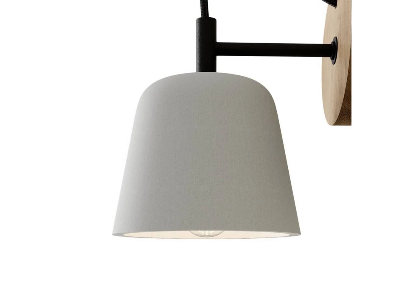 Lucande Wandleuchte Kalinda Grau Eiche Beton IP20 LED - Bild 4