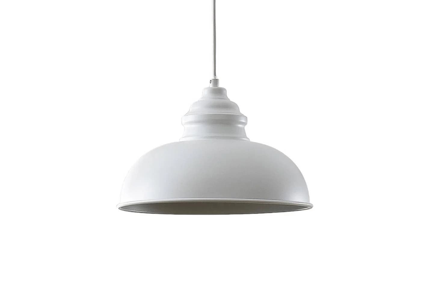 Lindby Hängeleuchte Cliona, weiß, Metall, Ø 31 cm, E27 - Bild 2