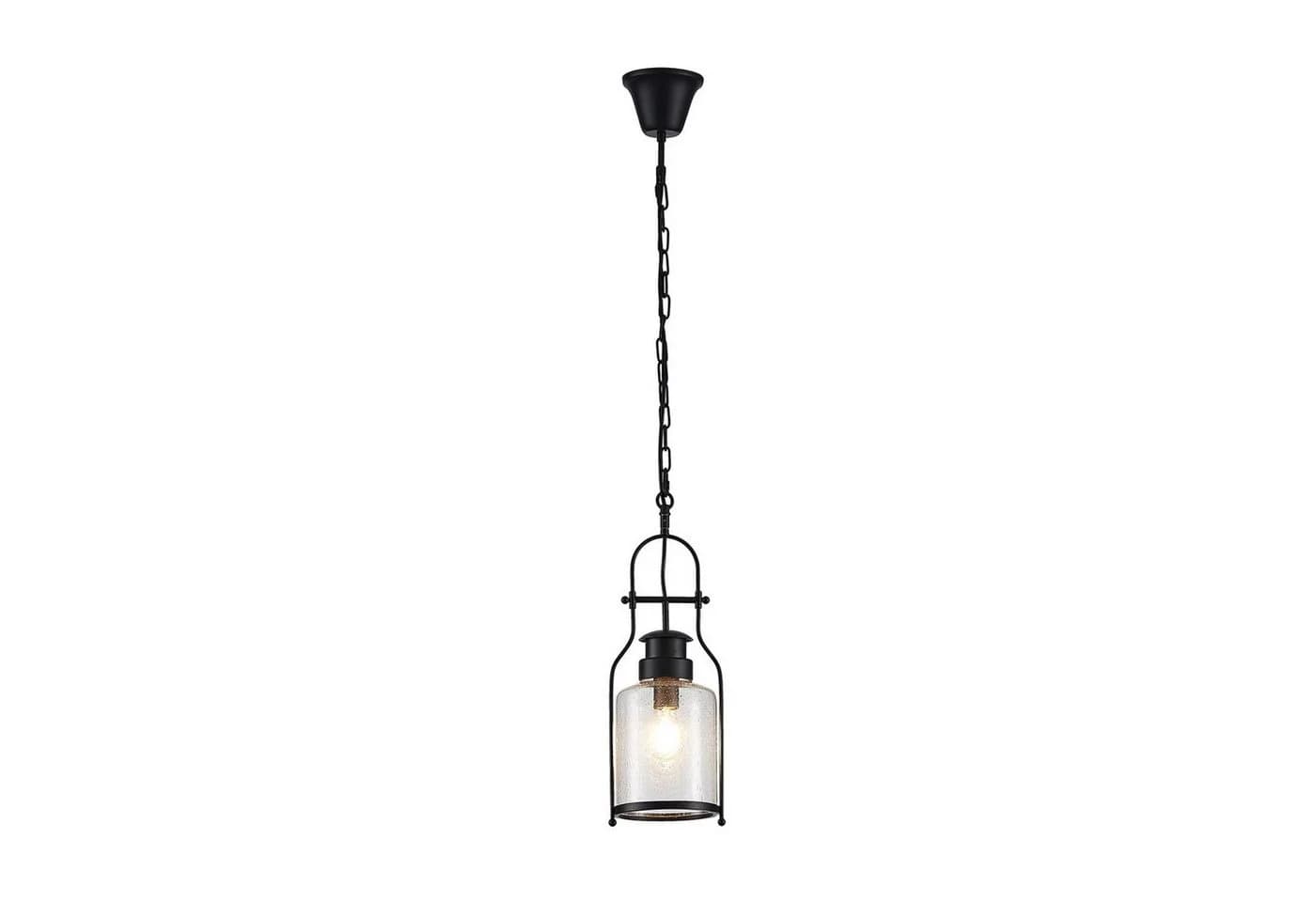 Lindby Hängelampe Rozalie Schwarz Metall Laterne 21cm - Bild 2