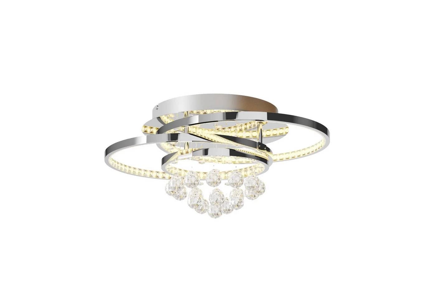 Lucande Deckenleuchte Keely LED 35W Chrom Silber Dimmbar Warmweiß - Bild 2