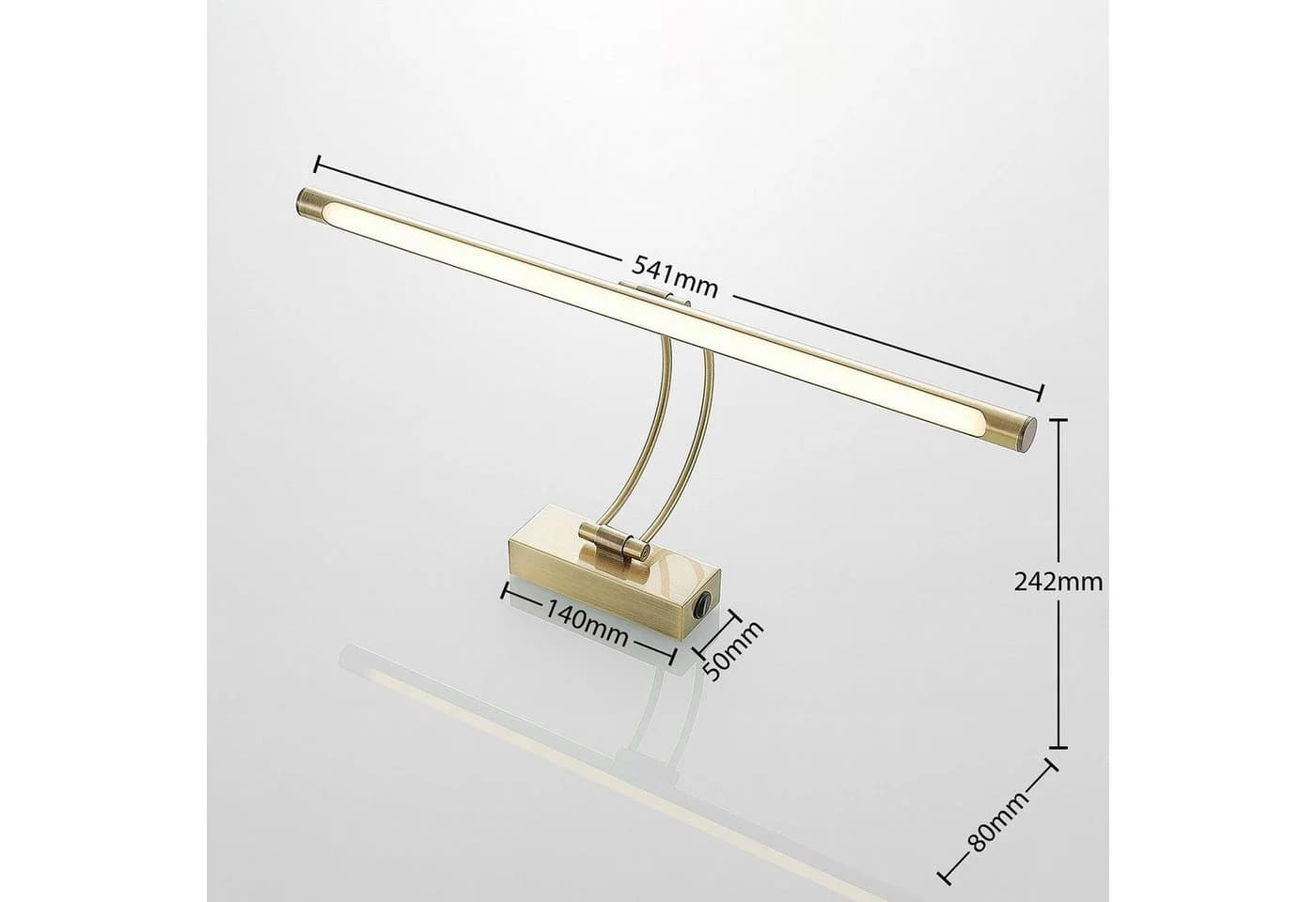 Lucande LED-Bilderleuchte Dimitrij Altmessing Metall - Bild 5