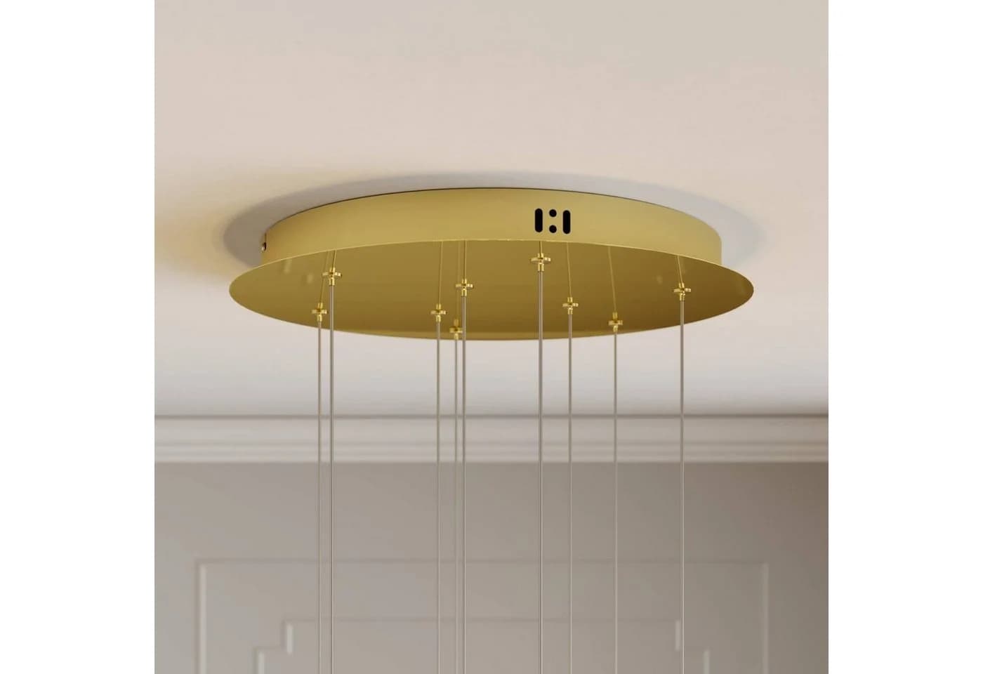 Lucande Hängeleuchte Hayley, 9 x 5 W LED, warmweiß, Glas & Metall, Gold - Bild 5