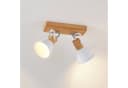 Lindby Deckenstrahler Merela Holz Weiß IP20 2 x 20 W Bild 5