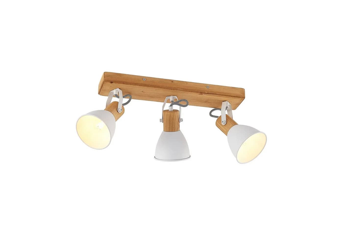 Lindby Deckenstrahler Merela, Holz, 3 x 20 W, Weiß - Bild 2