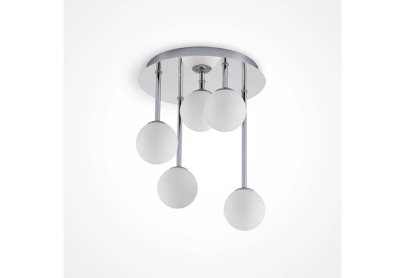 Lindby Deckenleuchte Chrissy Chrom Glas 5 x 8 W Modern - Bild 2