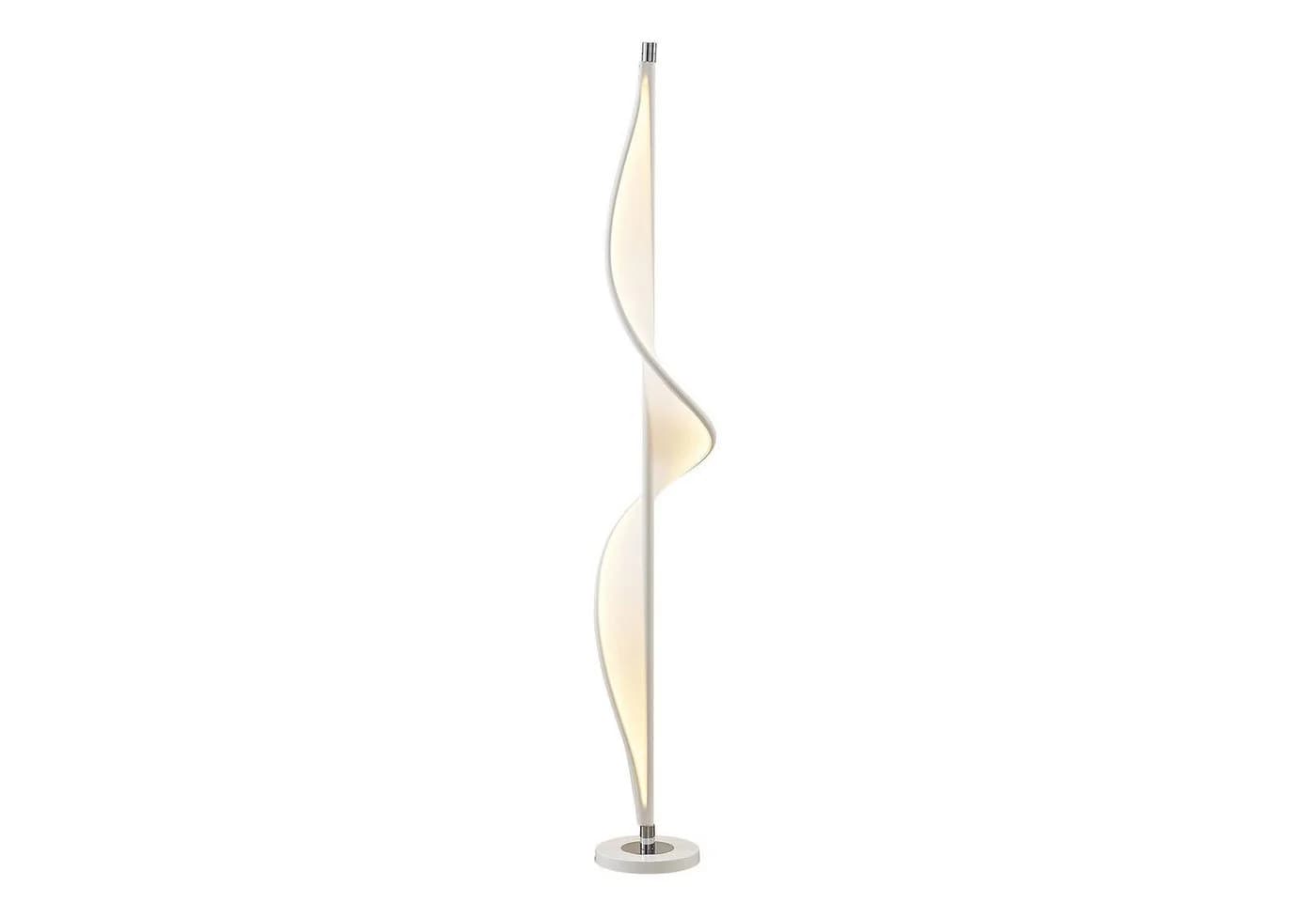 Lucande LED-Stehlampe Edano, 154 cm, Weiß, Textil, Dimmbar - Bild 2