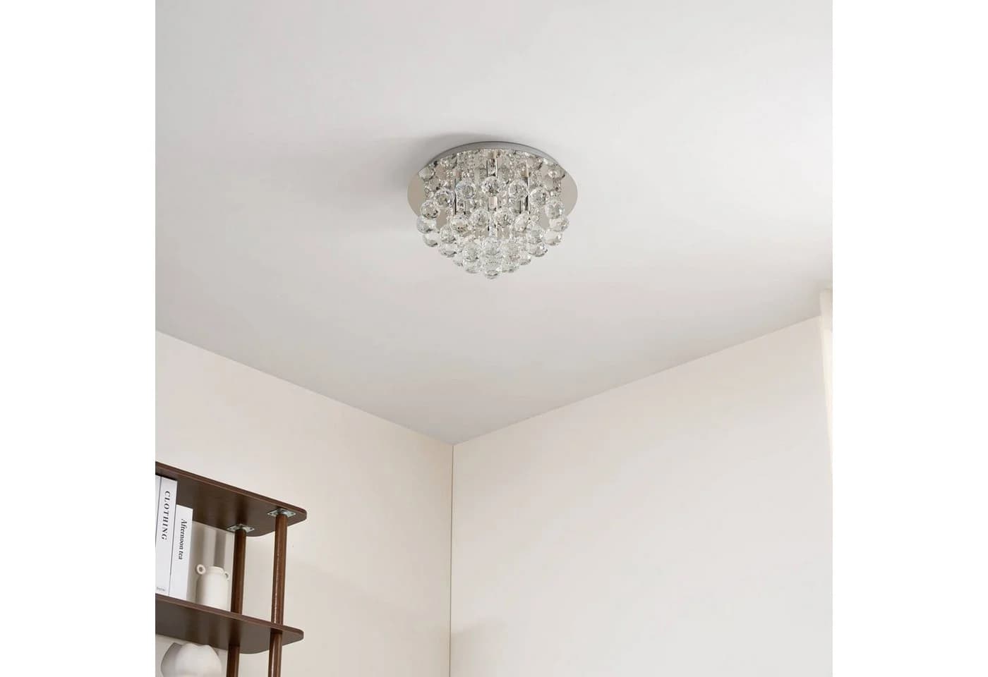 Lindby Deckenleuchte Antonino, Chrom, 4x40W LED mit Kristall-Elementen - Bild 4