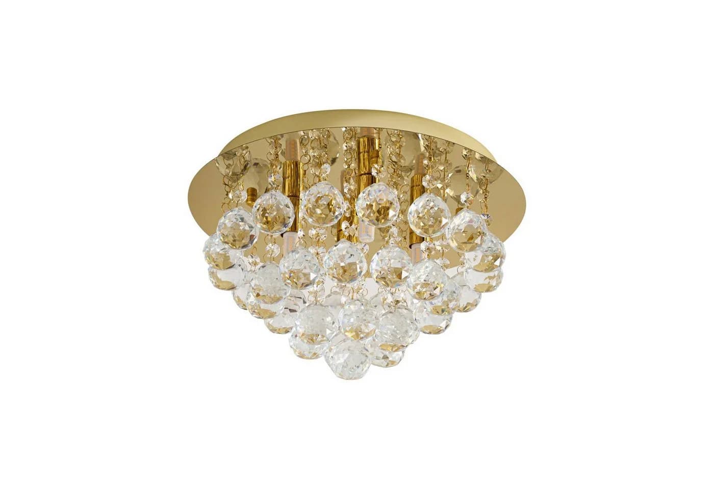 Lindby Deckenleuchte Gillion Gold Messing Kristalle LED IP20 - Bild 2