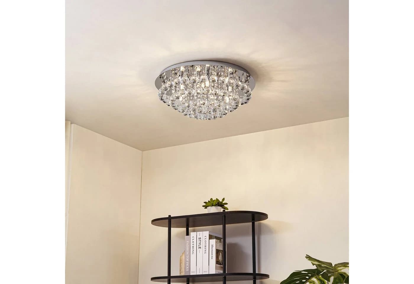 Lindby Deckenleuchte Antonino Chrom 8x40W LED mit Kristallelementen - Bild 3