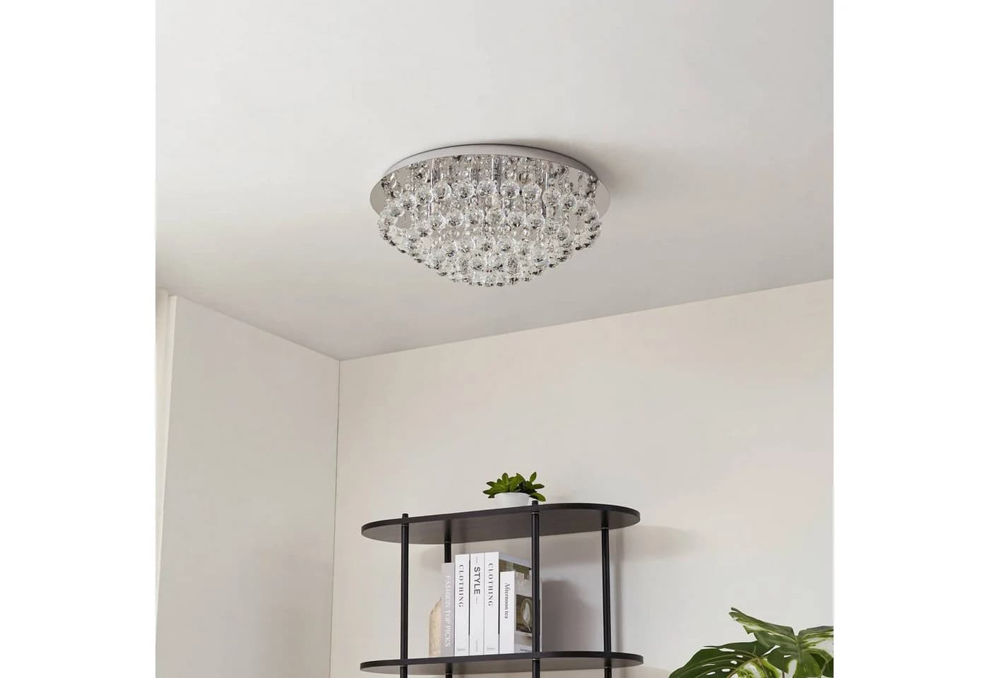 Lindby Deckenleuchte Antonino Chrom 8x40W LED mit Kristallelementen - Bild 4