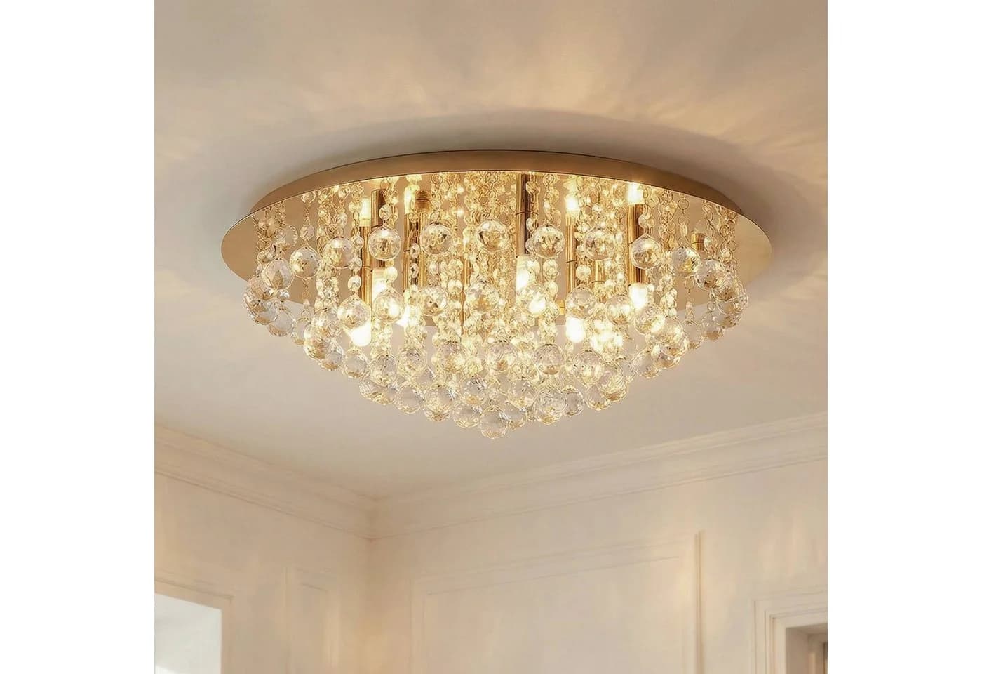 Lindby Deckenleuchte Gillion Gold/Messing LED 8x8W IP20 - Bild 1