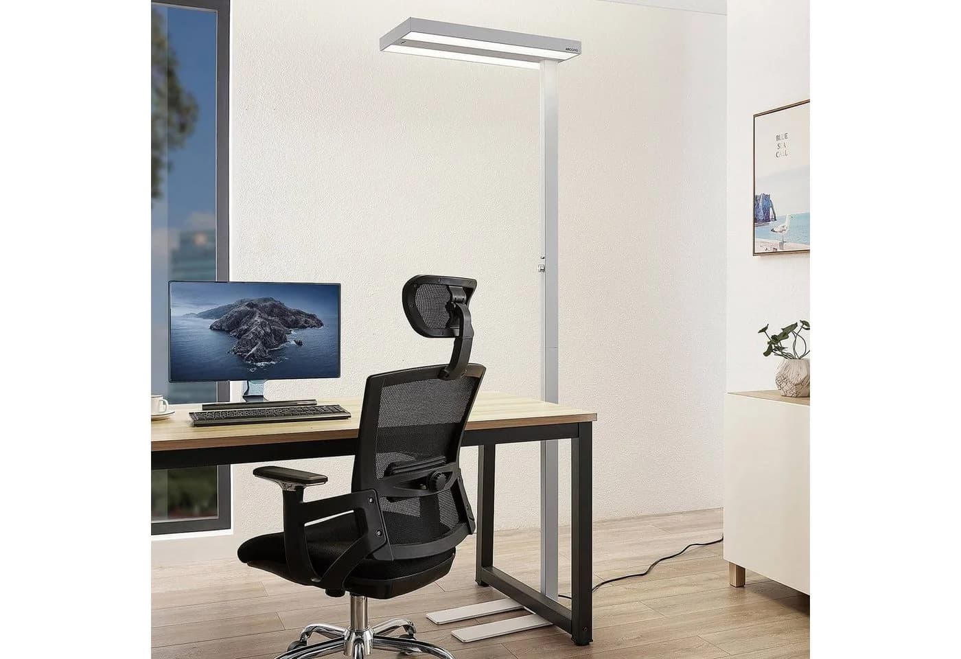 Arcchio LED-Stehleuchte Logan Pro Weiß Sensor Dimmbar