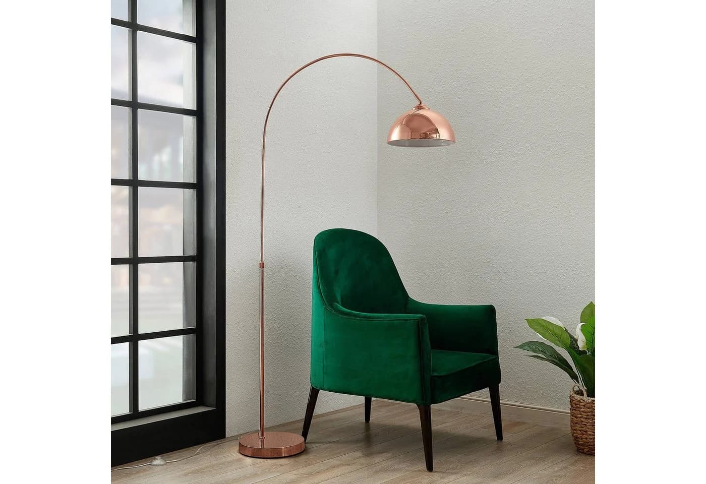 Lindby Bogenlampe Lennart Kupfer Höhenverstellbar E27 - Bild 3