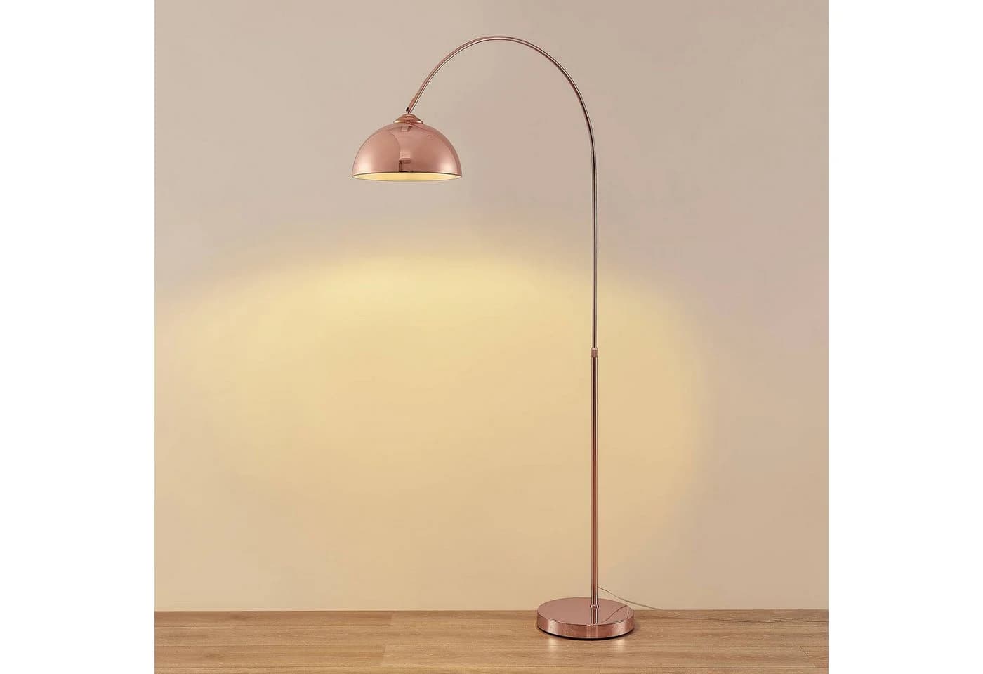Lindby Bogenlampe Lennart Kupfer Höhenverstellbar E27 - Bild 4