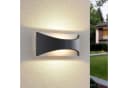 Lindby Außen-Wandleuchte Mathea Schwarz 1 x 9 W LED warmweiß Bild 1