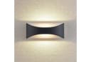 Lindby Außen-Wandleuchte Mathea Schwarz 1 x 9 W LED warmweiß Bild 5