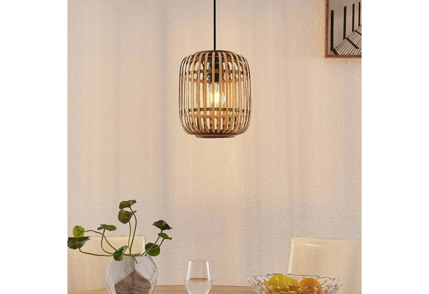 Lindby Hängeleuchte Canyana Rattan Ø 22 cm - Bild 3