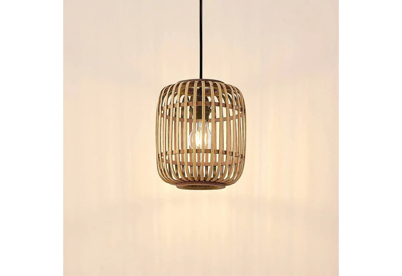 Lindby Hängeleuchte Canyana Rattan Ø 22 cm - Bild 5