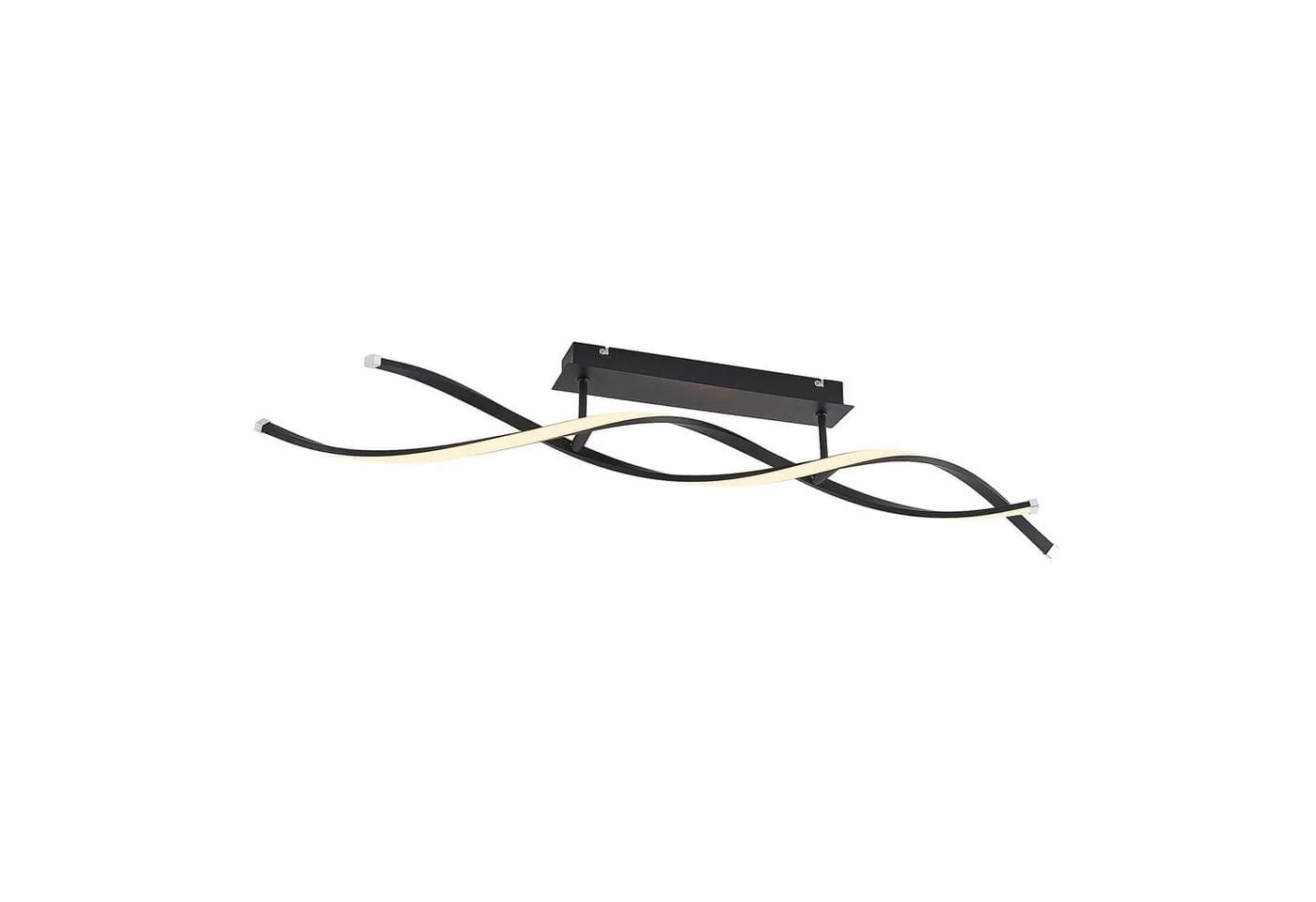 Lindby Deckenleuchte Welina LED 20W Schwarz Dimmbar Warmweiß - Bild 2