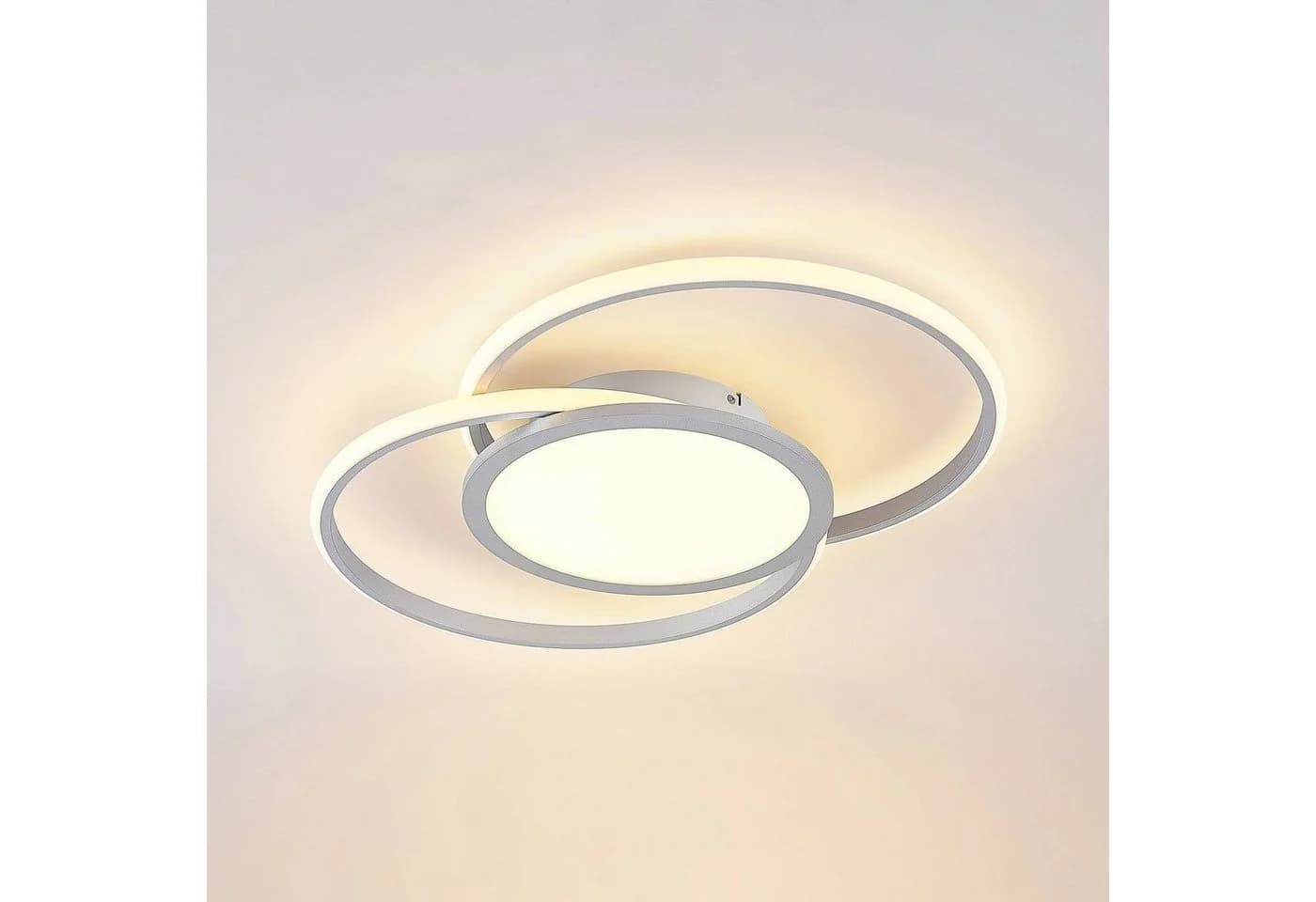 Lucande LED-Deckenlampe Senne 63 cm Silber Aluminium - Bild 4