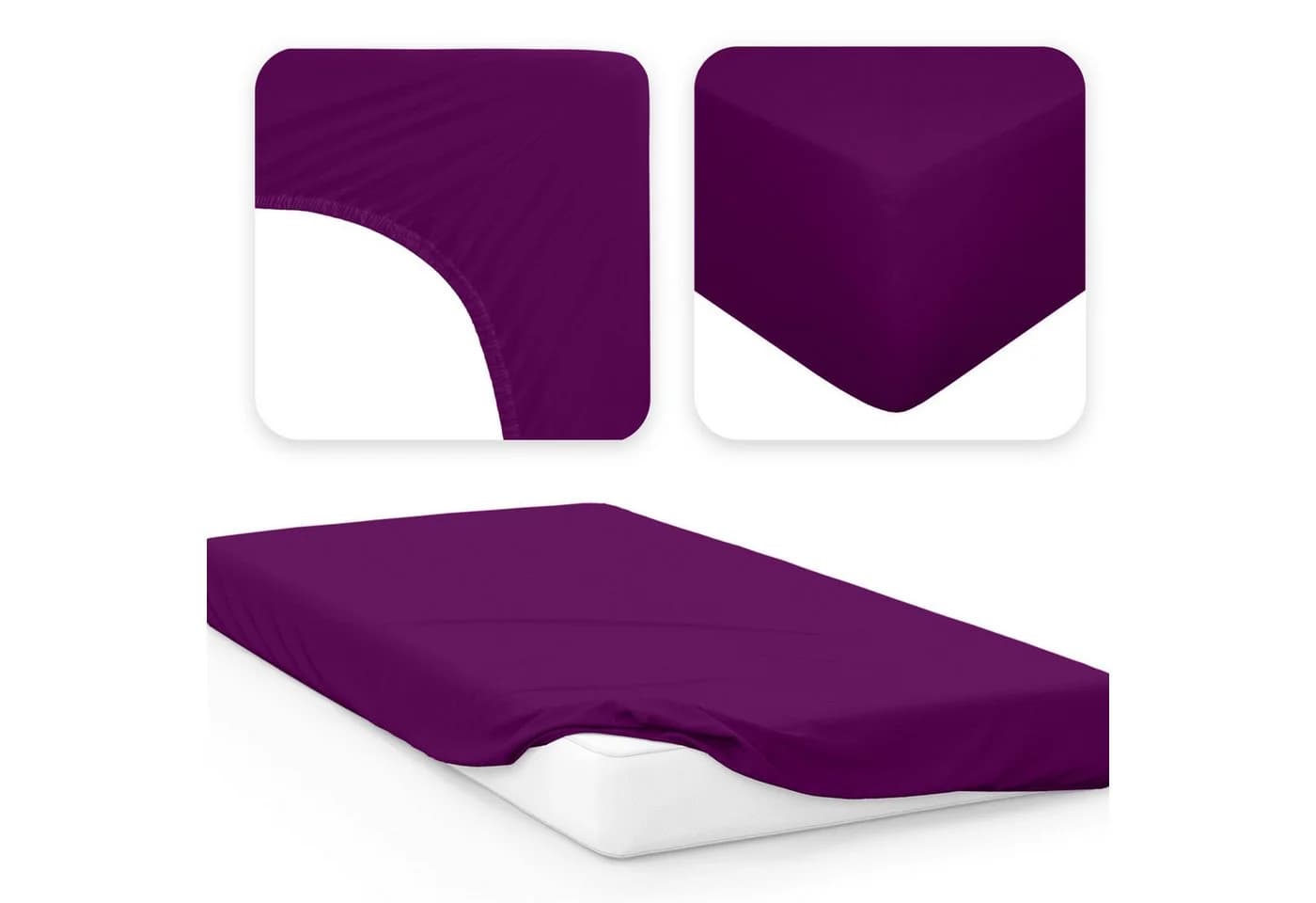 Jacobson Spannbettlaken BOXSPRING & ÜBERLÄNGE 100% Baumwolle Jersey