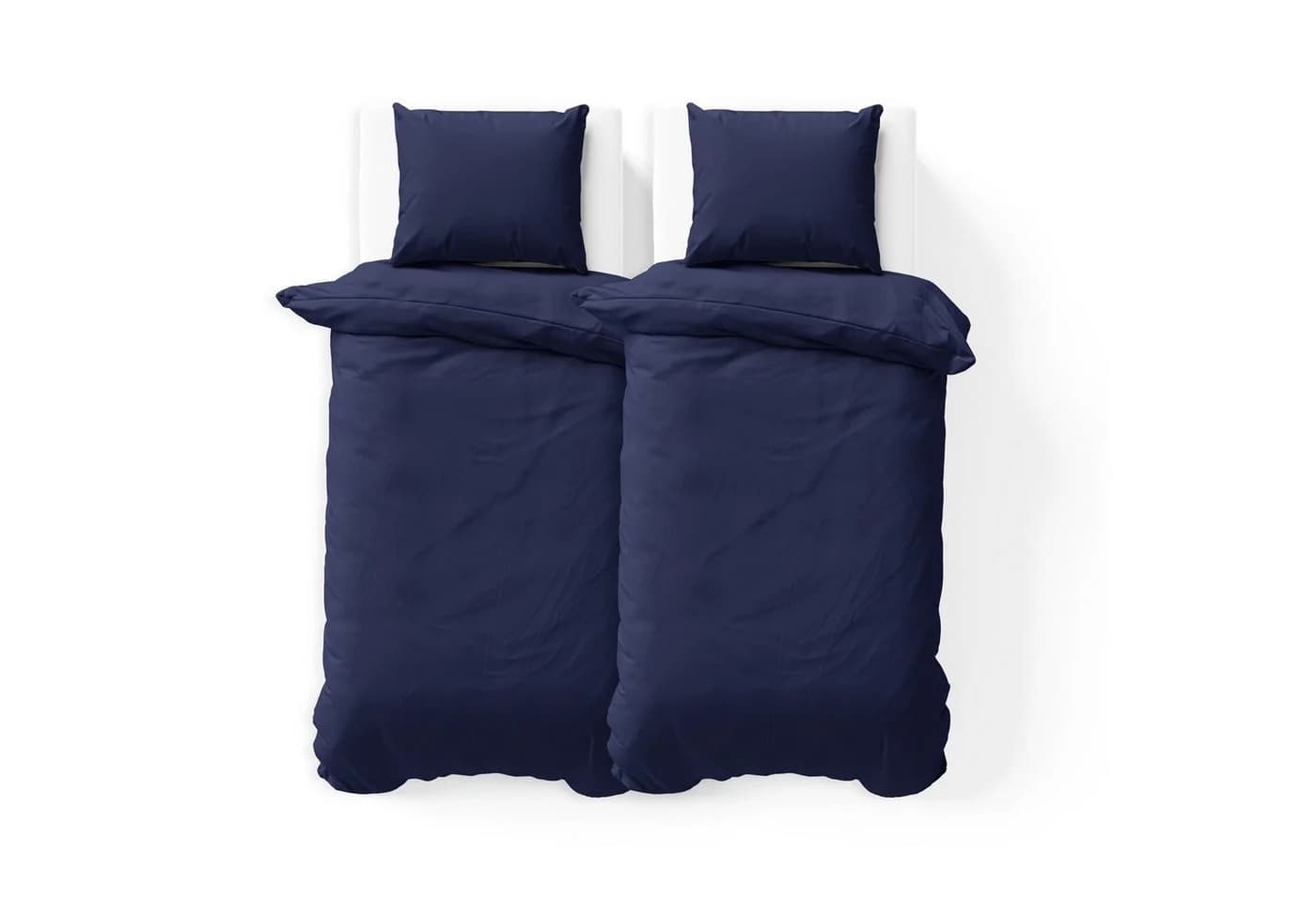 Jacobson Bettwäsche Set 100% Baumwolle Perkal Blau - Bild 2