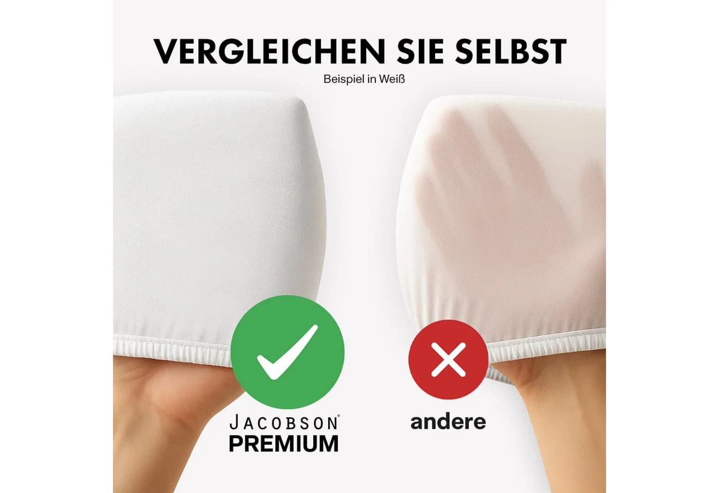 Jacobson Spannbettlaken PREMIUM Anthrazit 200 g/m² - Bild 5