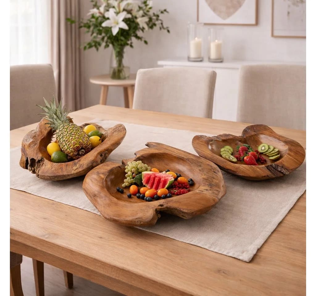 LebensWohnArt Dekoschale PREMIUM BOWL aus massivem Teak-Wurzelholz - Bild 2