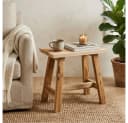 LebensWohnArt Sitzhocker GEMI aus recyceltem Teak Natural Bild 1