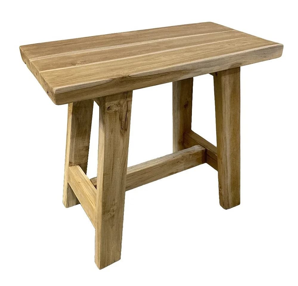 LebensWohnArt Sitzhocker GEMI aus recyceltem Teak Natural - Bild 5