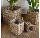 LebensWohnArt Dekokorb BAKUL Rattan 50x50cm Bild 1
