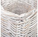 LebensWohnArt Dekokorb Rattan BAKUL Weiß mit Griffen Bild 4