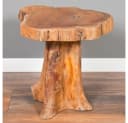 LebensWohnArt Beistelltisch Teak Massivholz Unikat Natural Bild 1