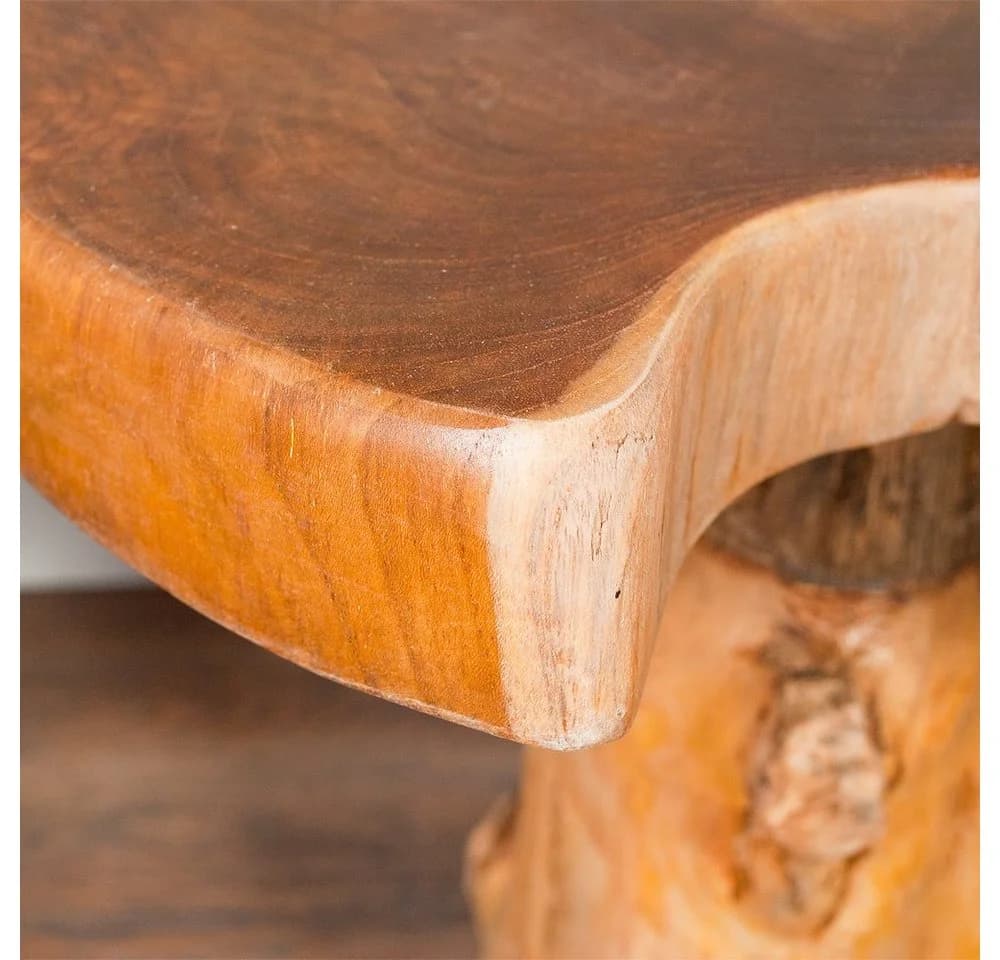 LebensWohnArt Beistelltisch Teak Massivholz Unikat Natural - Bild 5