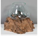 LebensWohnArt Dekoobjekt DROP Glas Teak Natural Handarbeit Bild 5