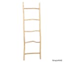 LebensWohnArt Deko-Leiter KEPALA ca. H150cm Natural Teak Handtuchhalter Kleiderständer Bild 4