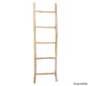 LebensWohnArt Deko-Leiter KEPALA ca. H150cm Natural Teak Handtuchhalter Kleiderständer Bild 5