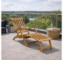 LebensWohnArt Gartenliege KURSI Teak Sonnenliege klappbar Bild 3