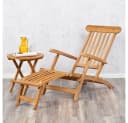 LebensWohnArt Gartenliege KURSI Teak Sonnenliege klappbar Bild 5