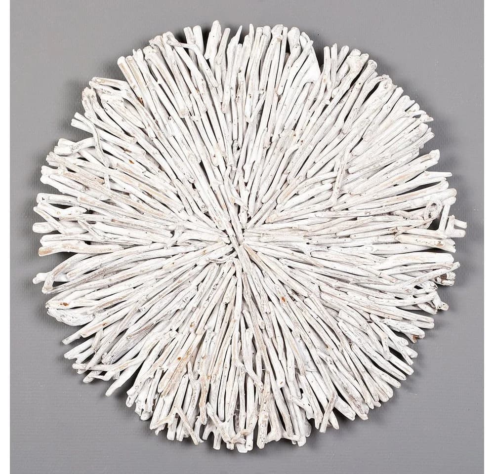 LebensWohnArt Wanddeko BULAT Treibholz White Wash Ø 70cm - Bild 2