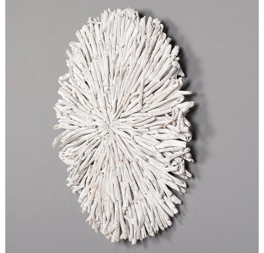 LebensWohnArt Wanddeko BULAT Treibholz White Wash Ø 70cm - Bild 3