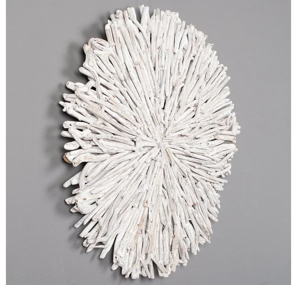 LebensWohnArt Wanddeko BULAT Treibholz White Wash Ø 70cm - Bild 4
