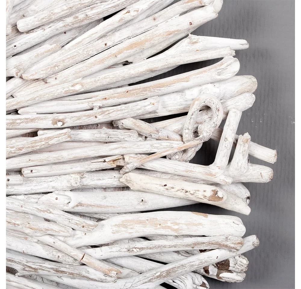 LebensWohnArt Wanddeko BULAT Treibholz White Wash Ø 70cm - Bild 5