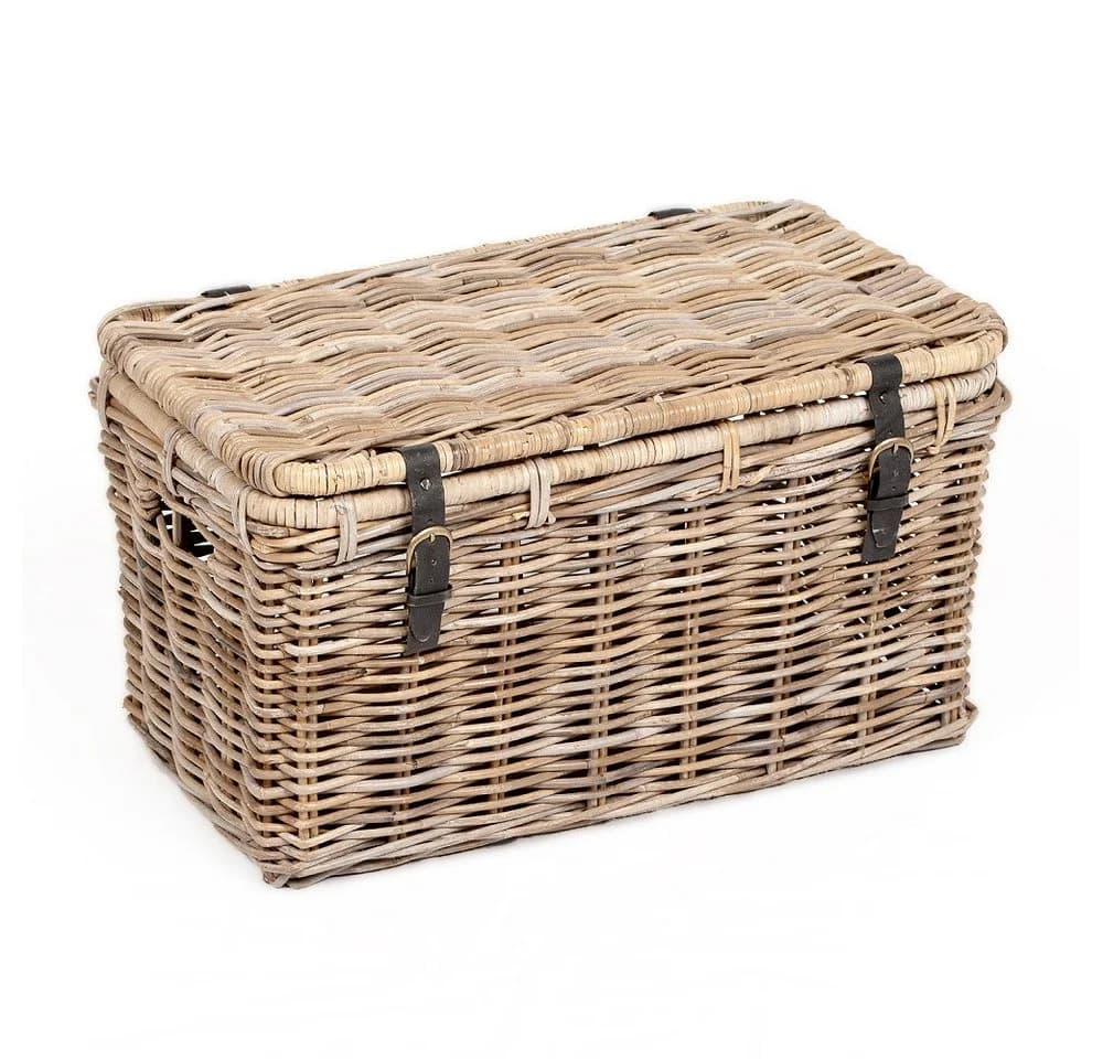 LebensWohnArt Truhe Rattan RESSY Grau - Bild 2