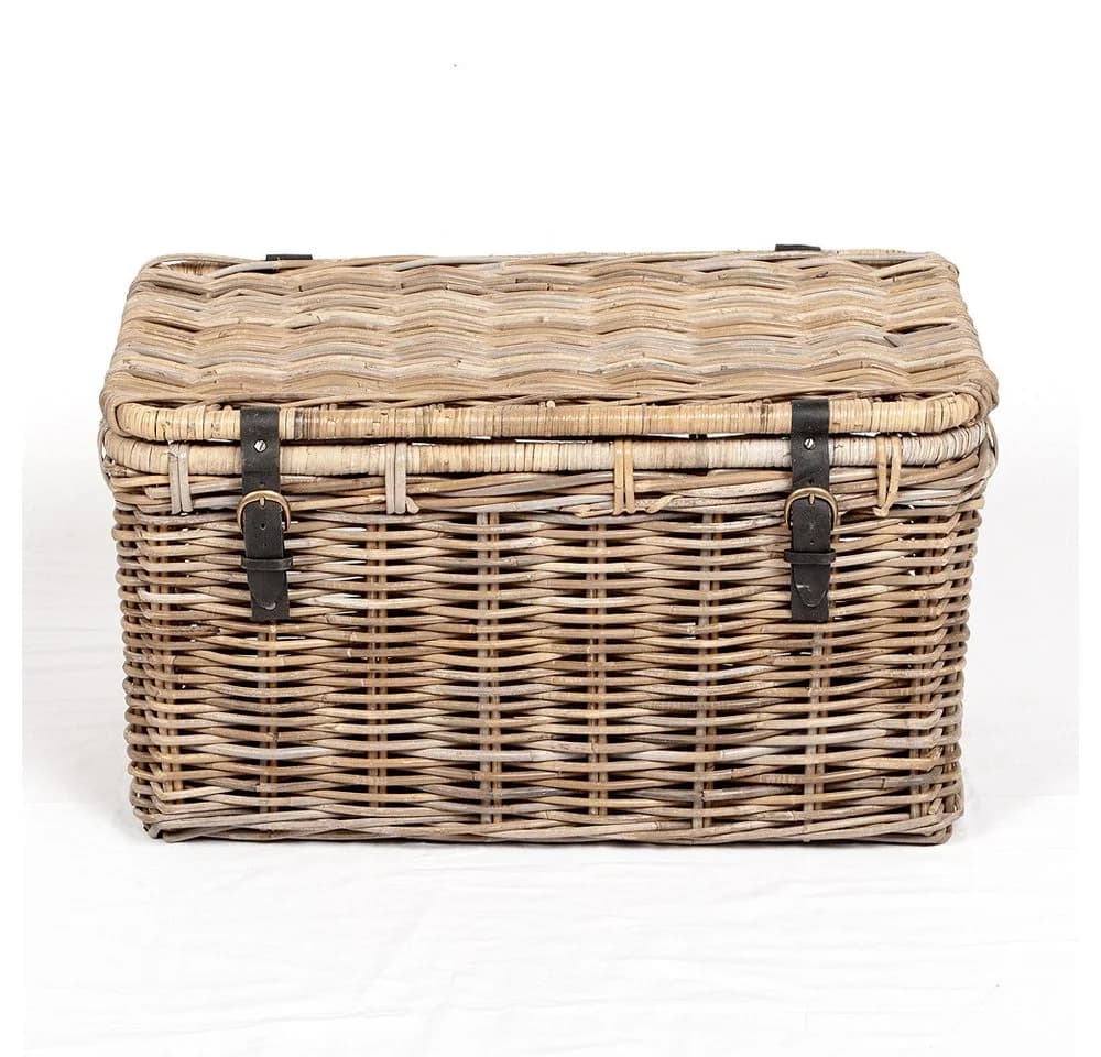 LebensWohnArt Truhe Rattan RESSY Grau - Bild 4